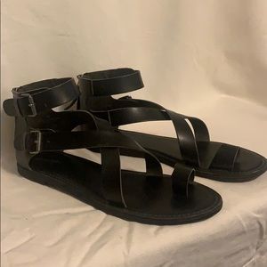 Black strappy sandals
